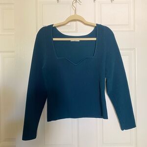 Babaton
Sculpt Knit Sweetheart Longsleeve in teal XL